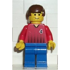 soc062 Soccer Player Red-Blue Team with shirt 4 